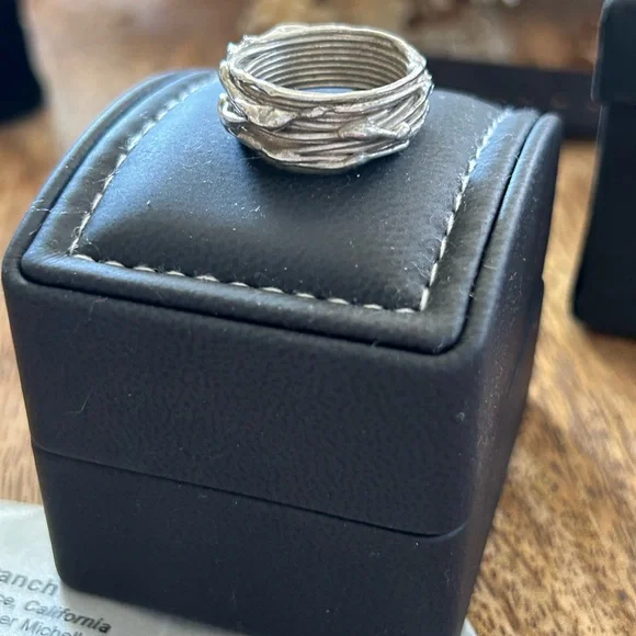 Michele Scholnick Branch Silver Band Ring - Picture 2 of 2